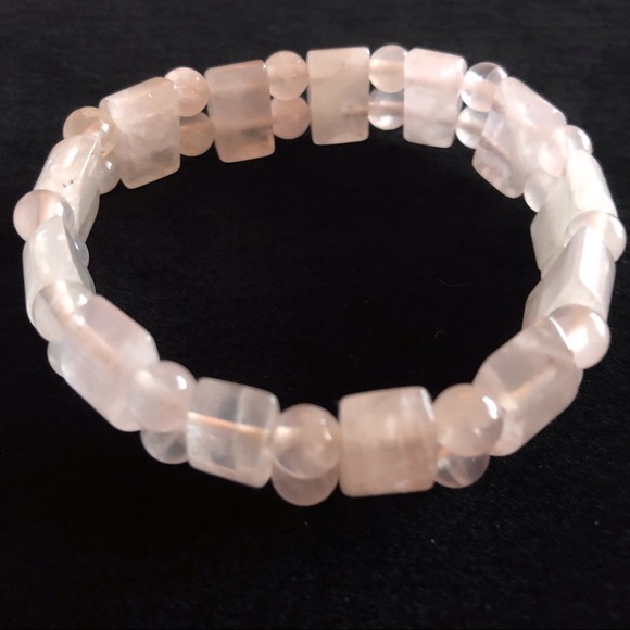 Rose Quartz Double Strand Beaded Bracelet - Picture 1 of 3